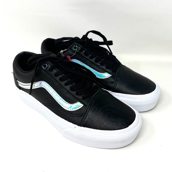 Vans Old Skool Platform Skate Casual Black Shoes Womens Size Leather VN0A5KRG98E - Picture 3 of 11